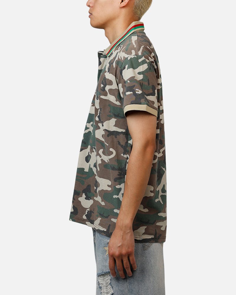XXIII Printed Polo Shirt Washed Camo