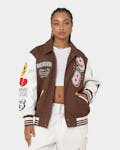 Loiter Flaws Varsity Jacket Red/Off White