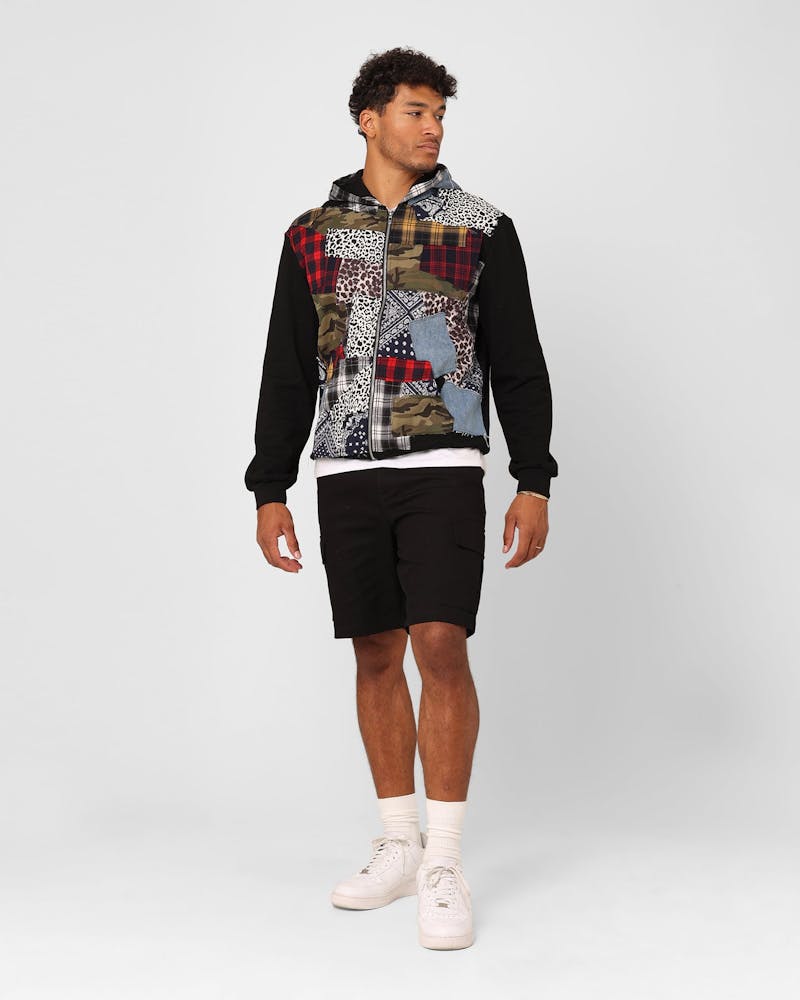 XXIII Patchwork Hoodie Multi/Black