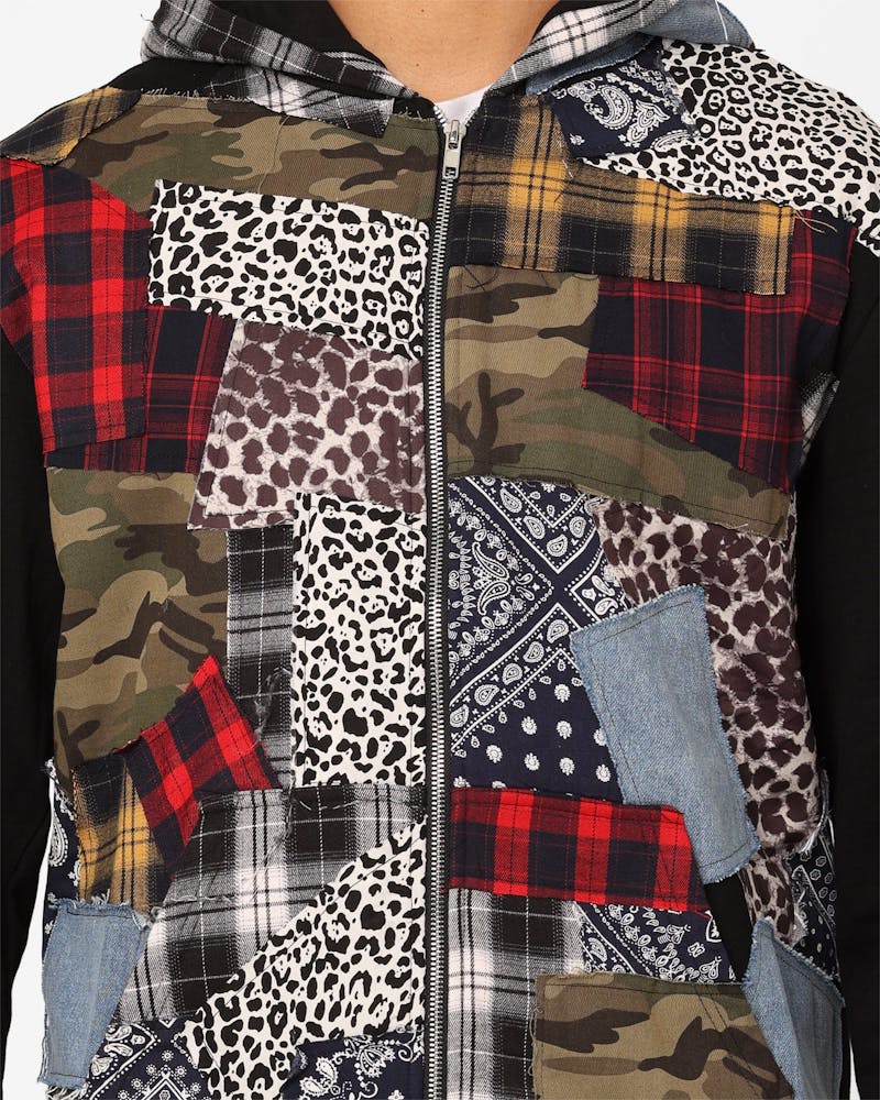 XXIII Patchwork Hoodie Multi/Black