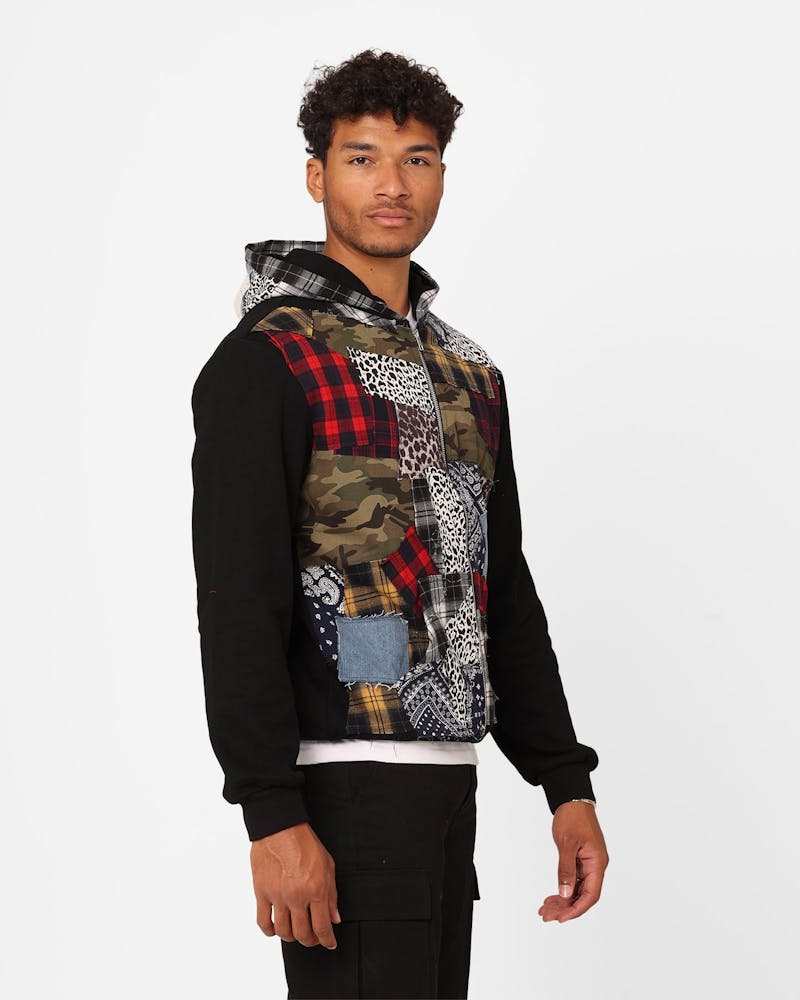 XXIII Patchwork Hoodie Multi/Black