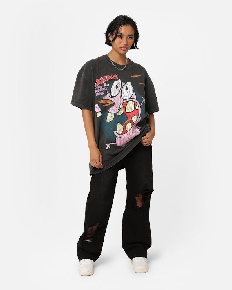 American Thrift X Cartoon Network Courage Heavyweight T-Shirt Black Wash