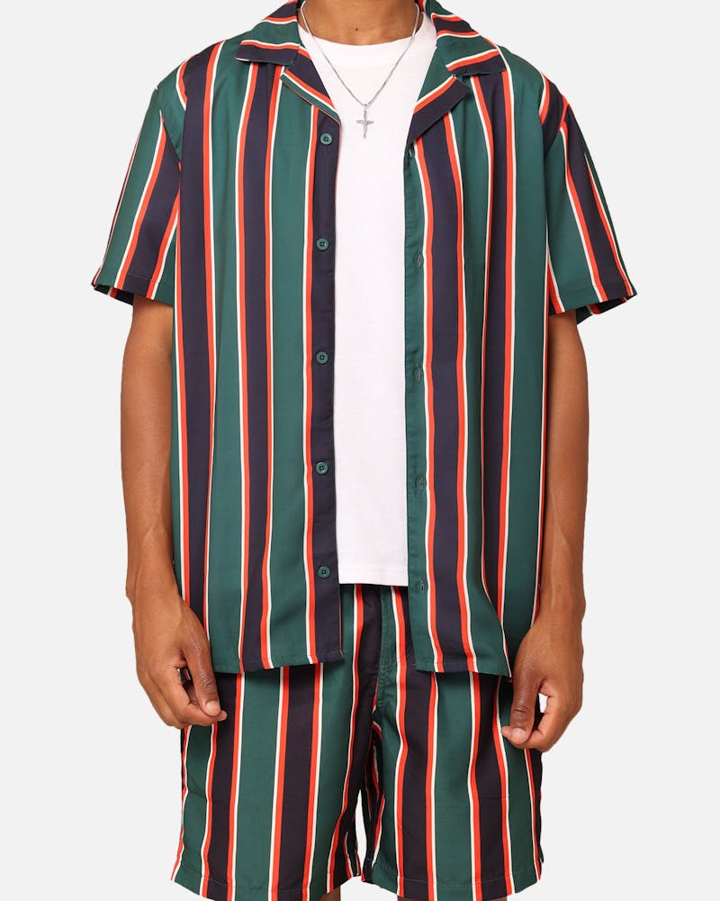 XXIII Steven Stripe Button Up Shirt Multi/Black