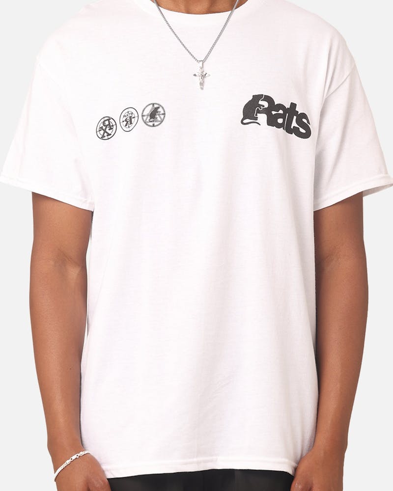 Rats Get Fat Drain Gang T-Shirt White