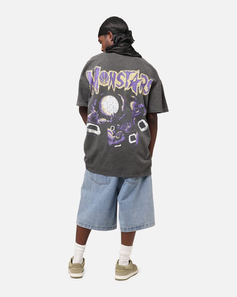 American Thrift X Space Jam Monstars Heavyweight Vintage T-Shirt Black Wash