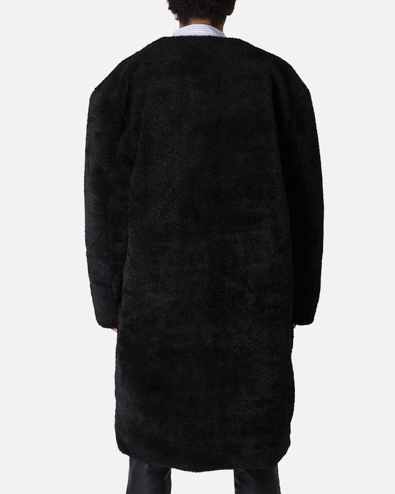 MNML Faux Fur Coat Black