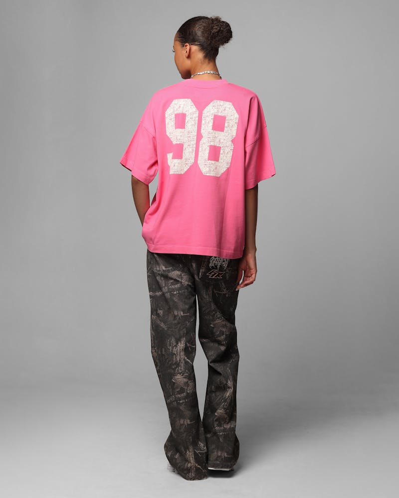 Loiter Human Box T-Shirt Pink