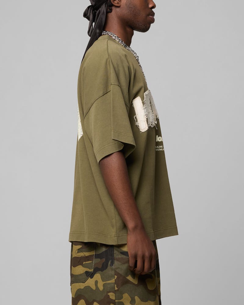 Loiter Human Box T-Shirt Vintage Khaki
