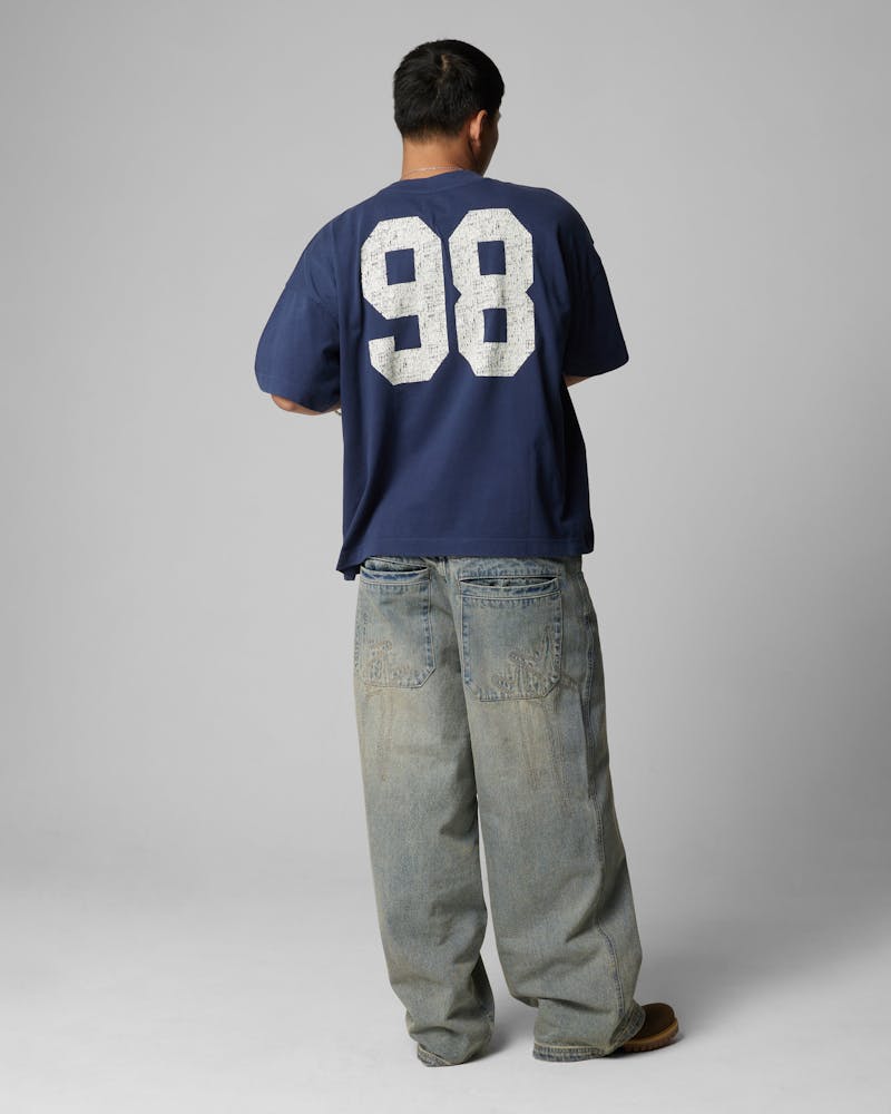 Loiter Human Box T-Shirt Blue