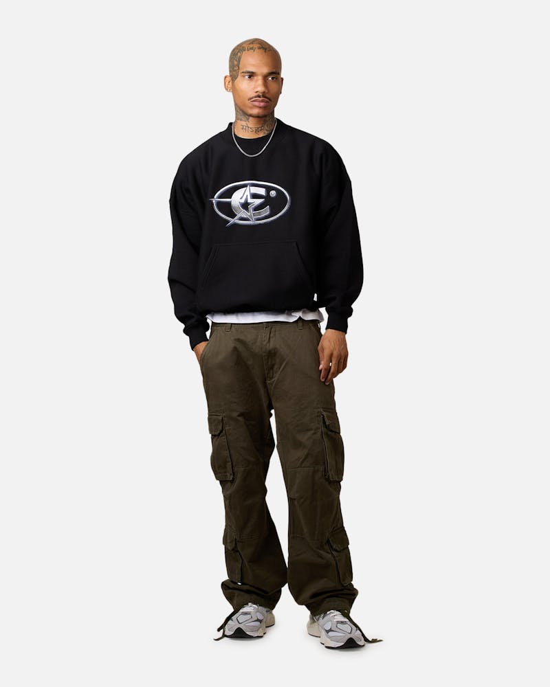 Carre Chromestar Oversized Crewneck Black