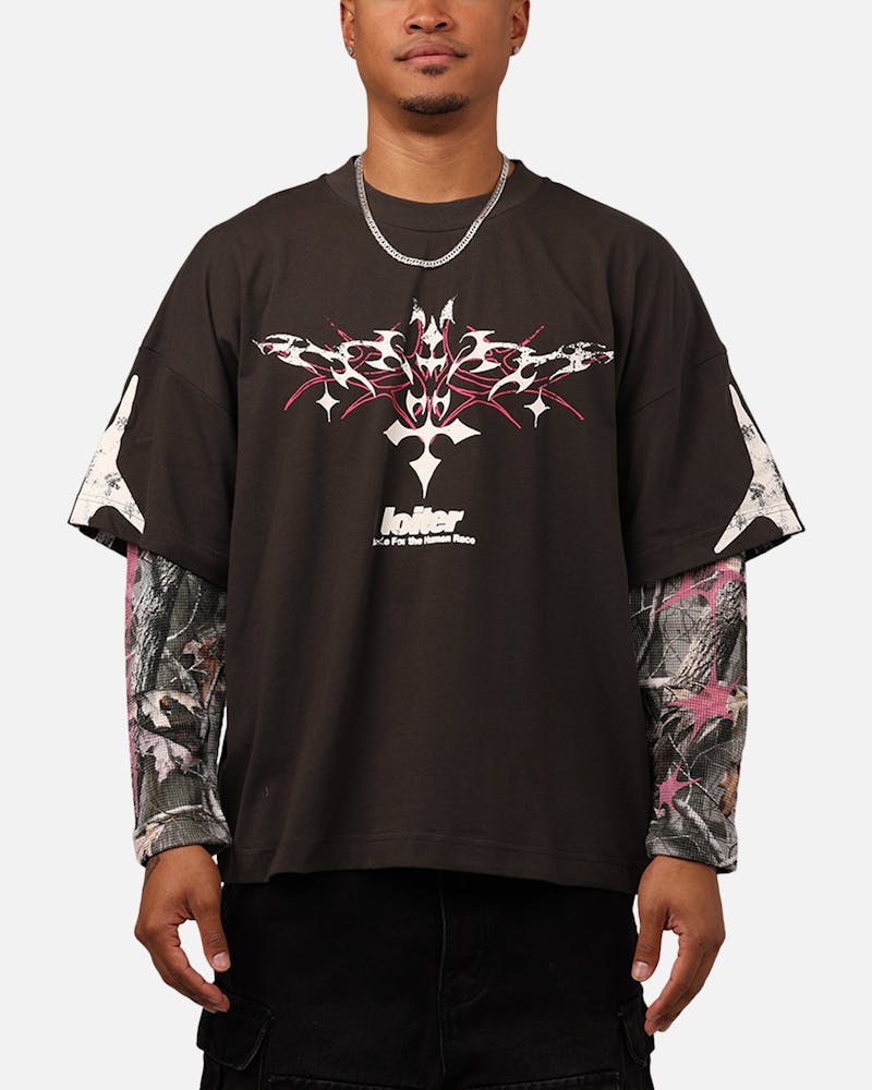 Loiter Seek N Destroy Long Sleeve T-Shirt Charcoal