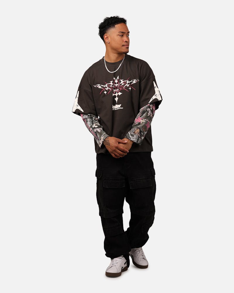 Loiter Seek N Destroy Long Sleeve T-Shirt Charcoal