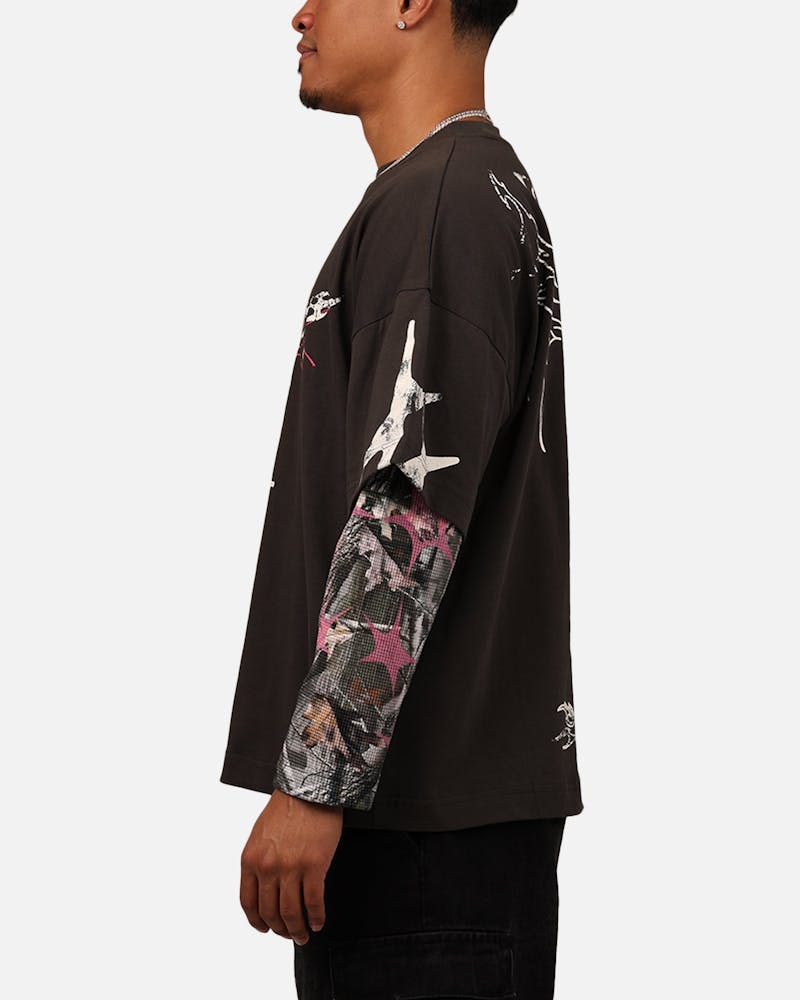 Loiter Seek N Destroy Long Sleeve T-Shirt Charcoal