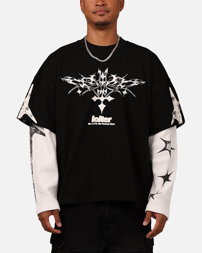 Loiter Seek N Destroy Long Sleeve T-Shirt Vintage Black