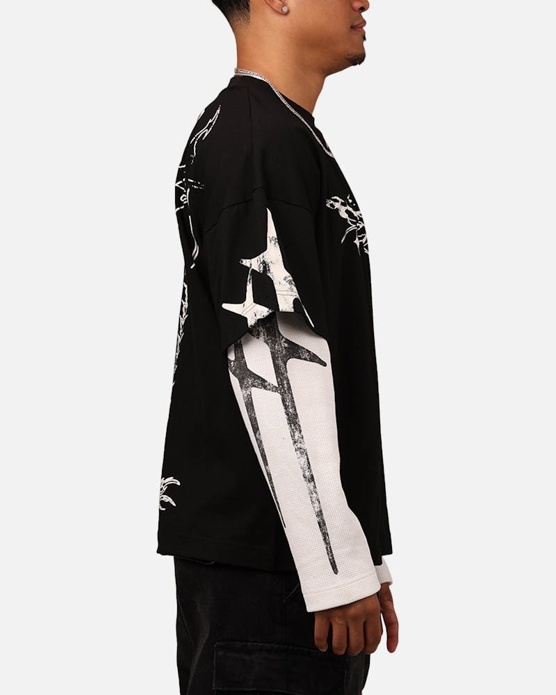 Loiter Seek N Destroy Long Sleeve T-Shirt Vintage Black