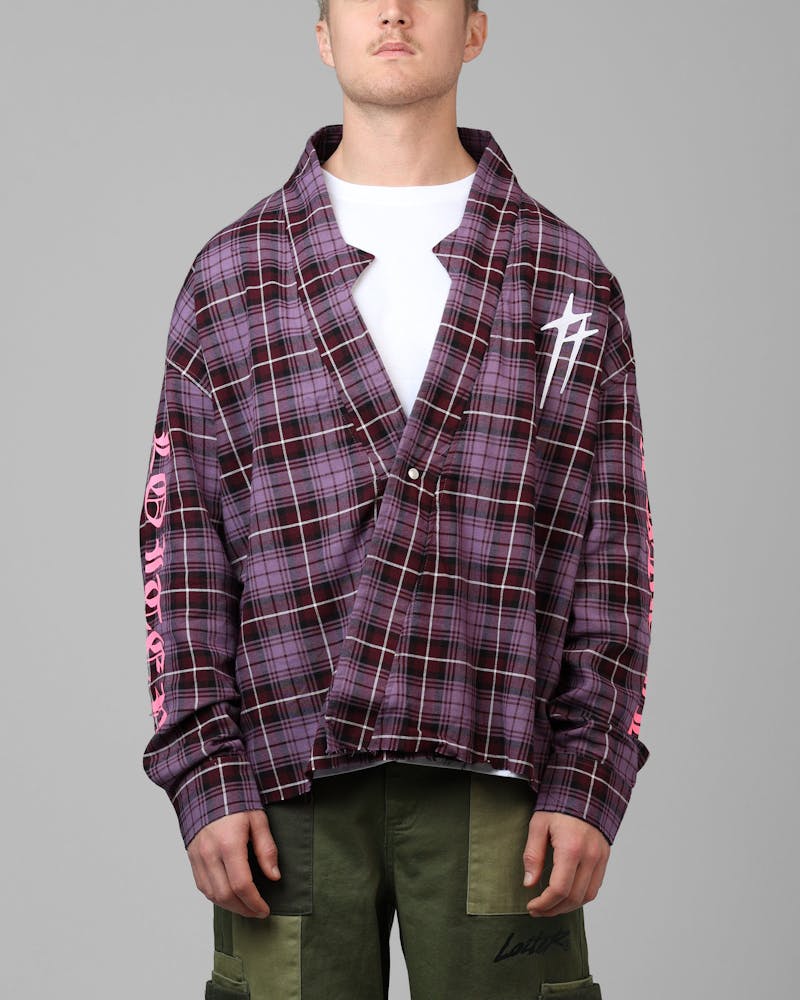 Loiter Kimono Flannel Purple