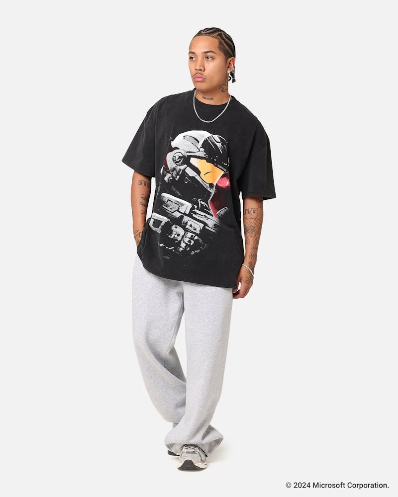 Goat Crew X Halo Halo Reach Vintage T-Shirt Black Acidwash