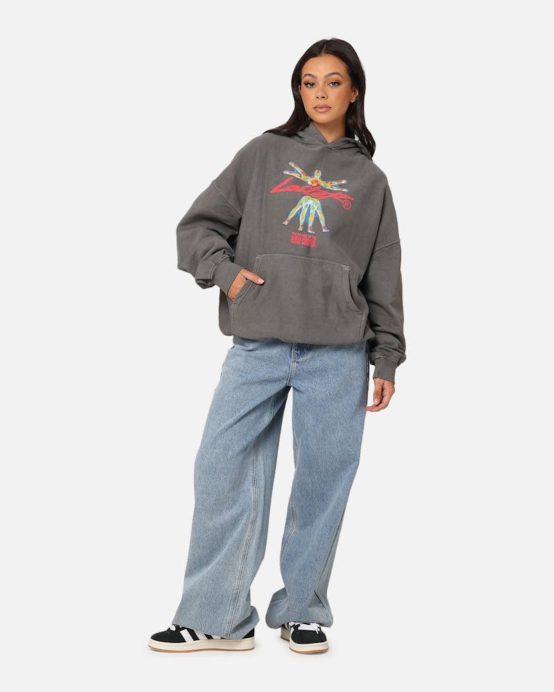 Loiter Human Condition Hoodie Washed Charcoal