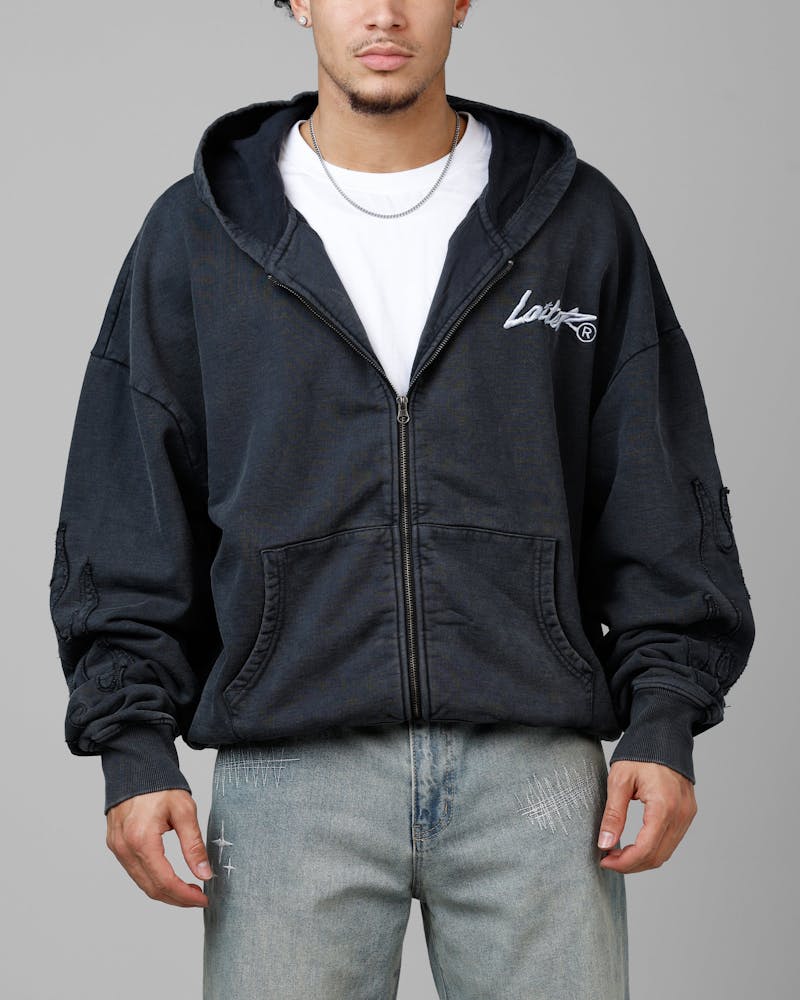 Loiter Inferno Hoodie Washed Black
