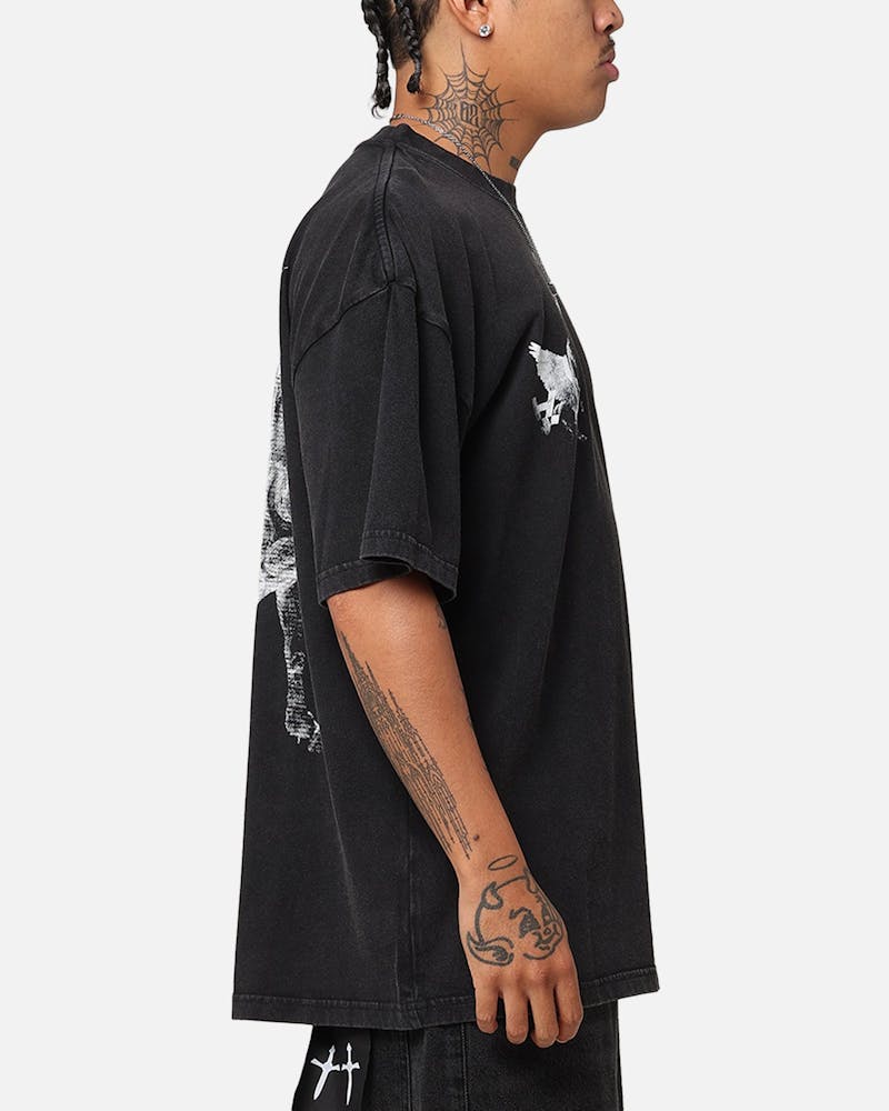 The Anti Order Pegasus Lost T-Shirt Black Acidwash