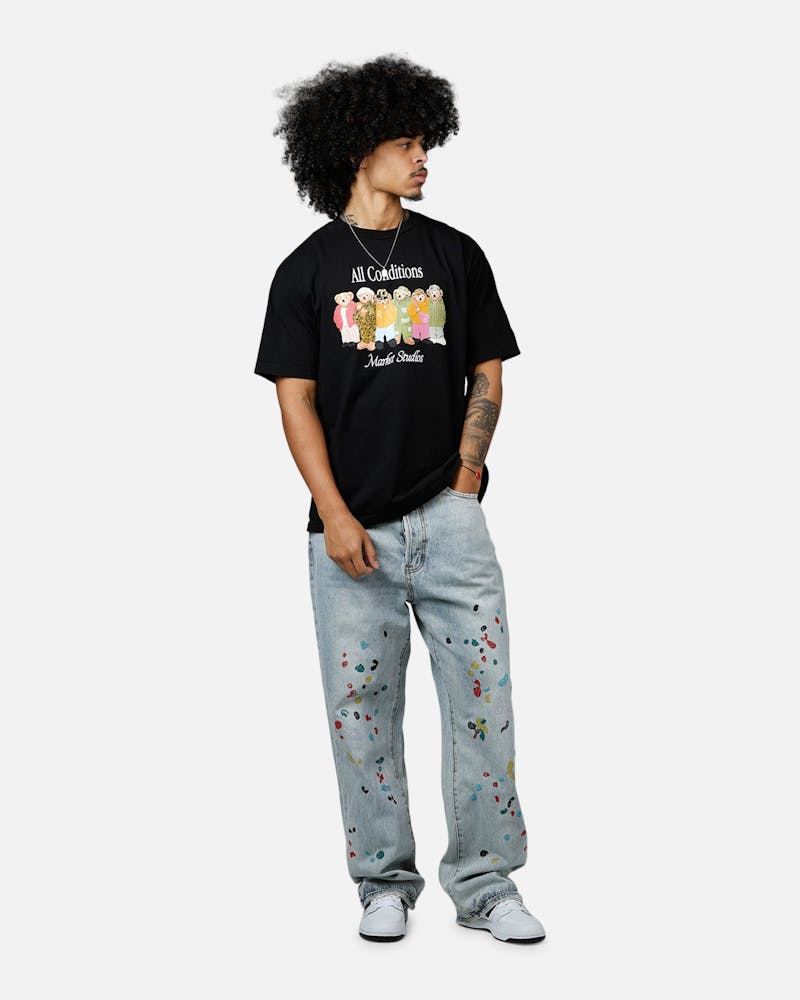 Market Gorpcore Bears T-Shirt Washed Black