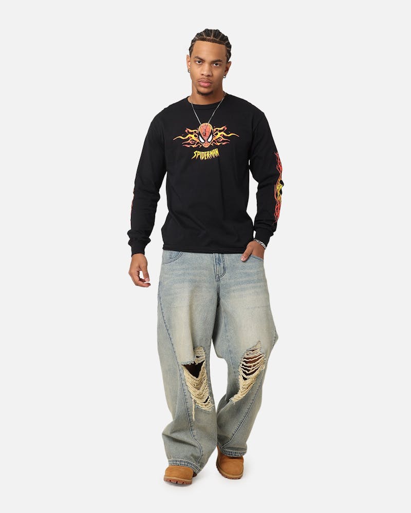 Goat Crew Marvel Spider-Man Y2K Spidey Long Sleeve T-Shirt Black