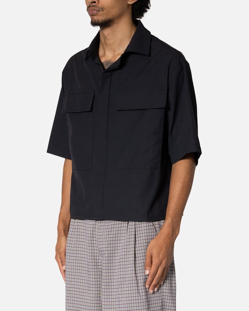 MNML Cropped Short Sleeve Shirt Black
