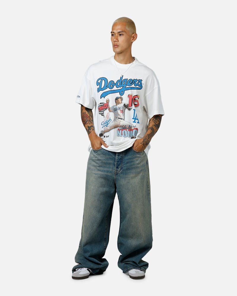 Mitchell & Ness Los Angeles Dodgers Hideo Nomo Tornado T-Shirt Vintage White