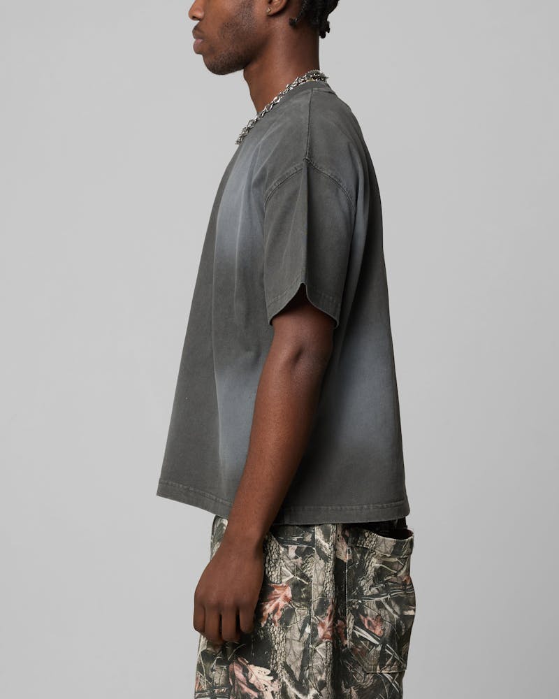 Loiter Boxer Fitted T-Shirt Black Wash