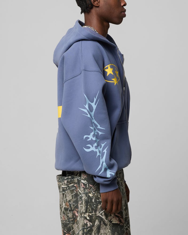 Loiter Solar Zip Hoodie Blue