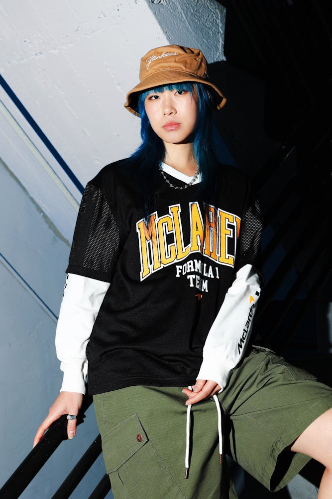 We Are The Wild Collective X Women's Mclaren 'Vegas Grad Prix 2024' Mesh Long Sleeve Jersey Black