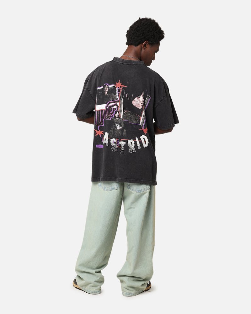Goat Crew X Beetlejuice Astrid Vintage T-Shirt Black Acidwash