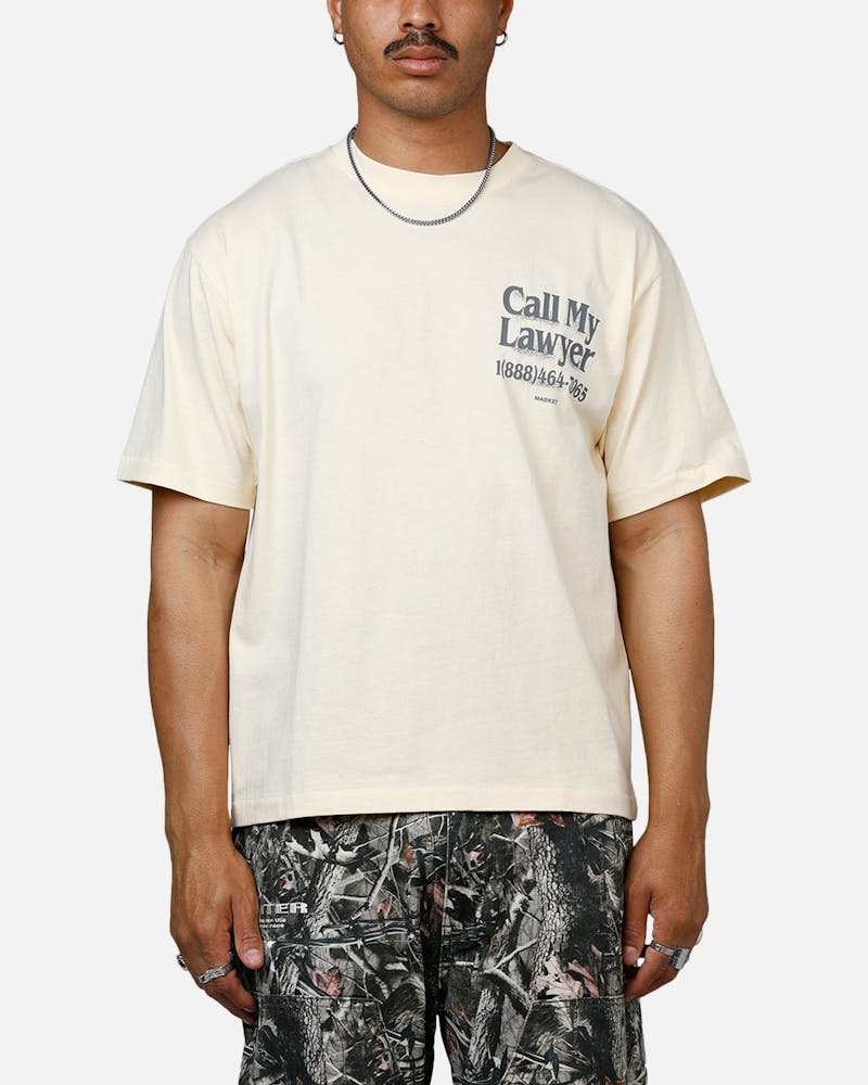 Market Call My Lawyer 3D T-Shirt Cream