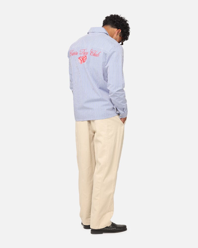 Carre Dice Club Long Sleeve Button Up Shirt Pinstripe