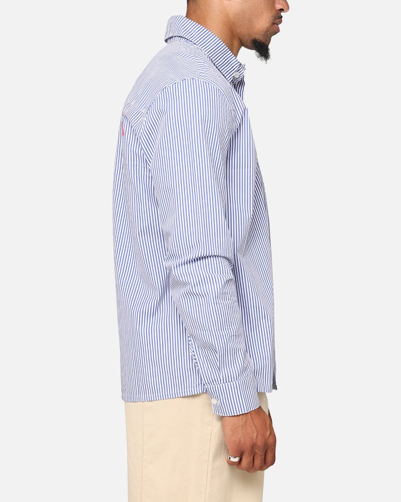 Carre Dice Club Long Sleeve Button Up Shirt Pinstripe