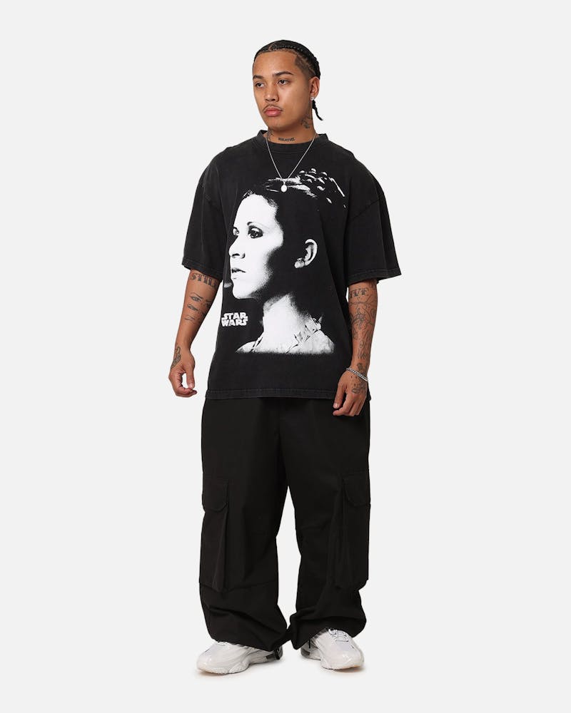 Star Wars Princess Leia Vintage T-Shirt Black Acidwash