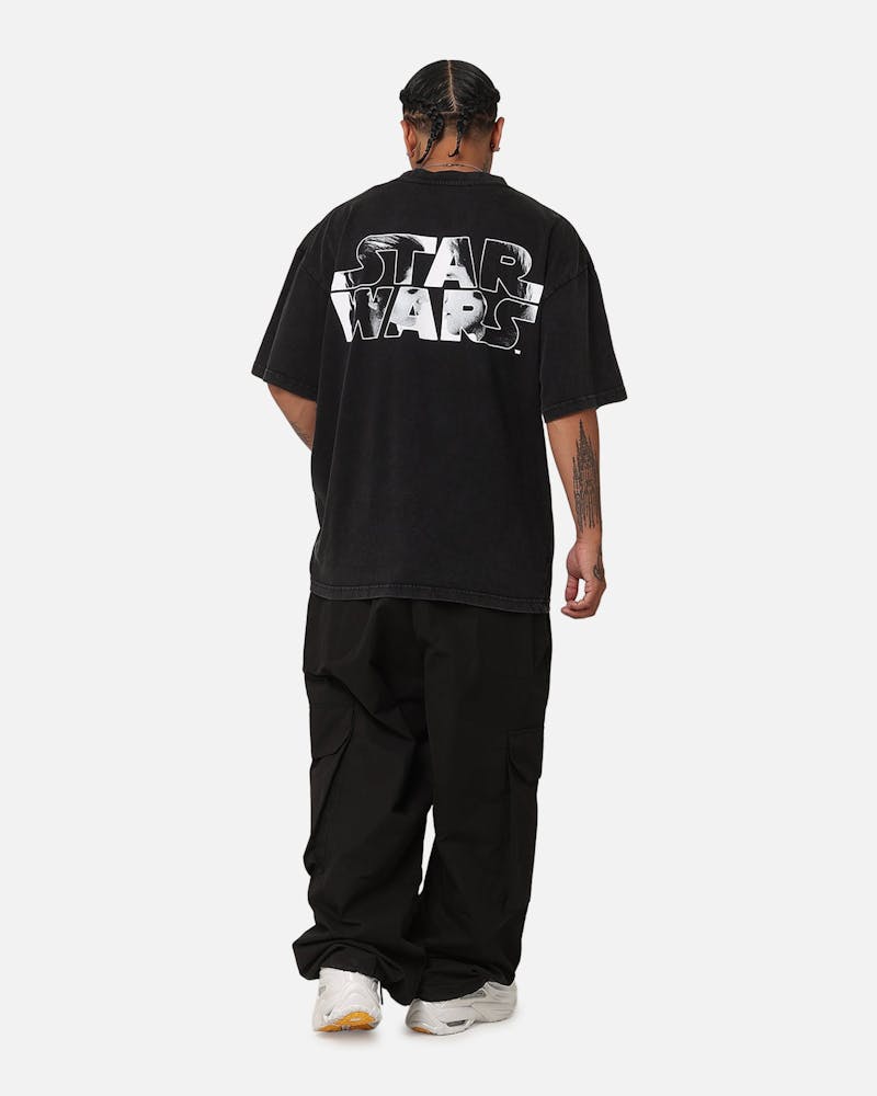 Star Wars Princess Leia Vintage T-Shirt Black Acidwash