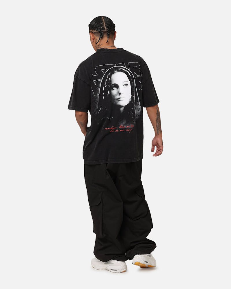 Star Wars Episode II Queen Vintage T-Shirt Black Acidwash