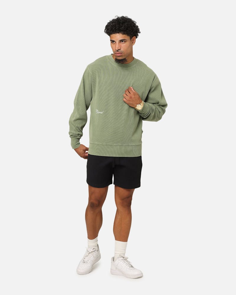 Carre Avenue Ribbed Crewneck Olive