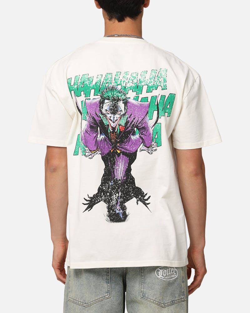 American Thrift X DC Batman The Joker Rings Heavyweight T-Shirt Off White