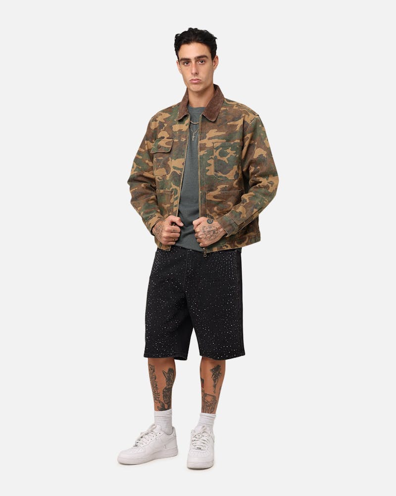 XXIII Camo Cargo Jacket Washed Green Camo