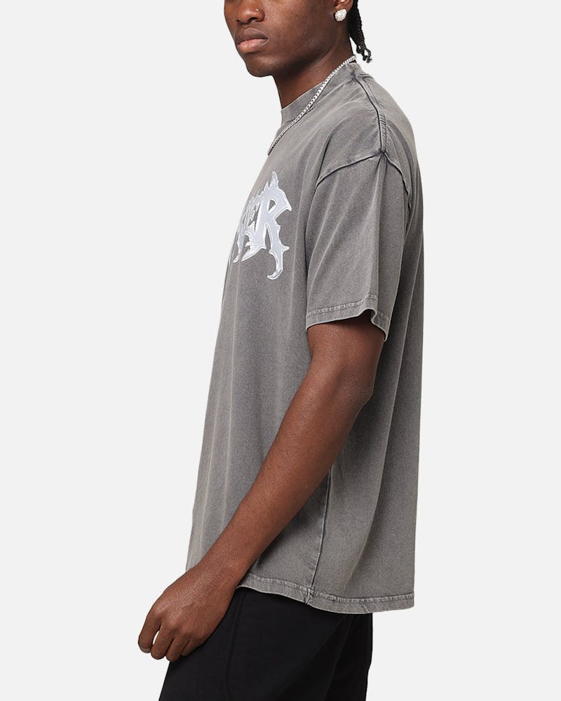 The Anti Order New Dawn Mock Neck T-Shirt Washed Charcoal