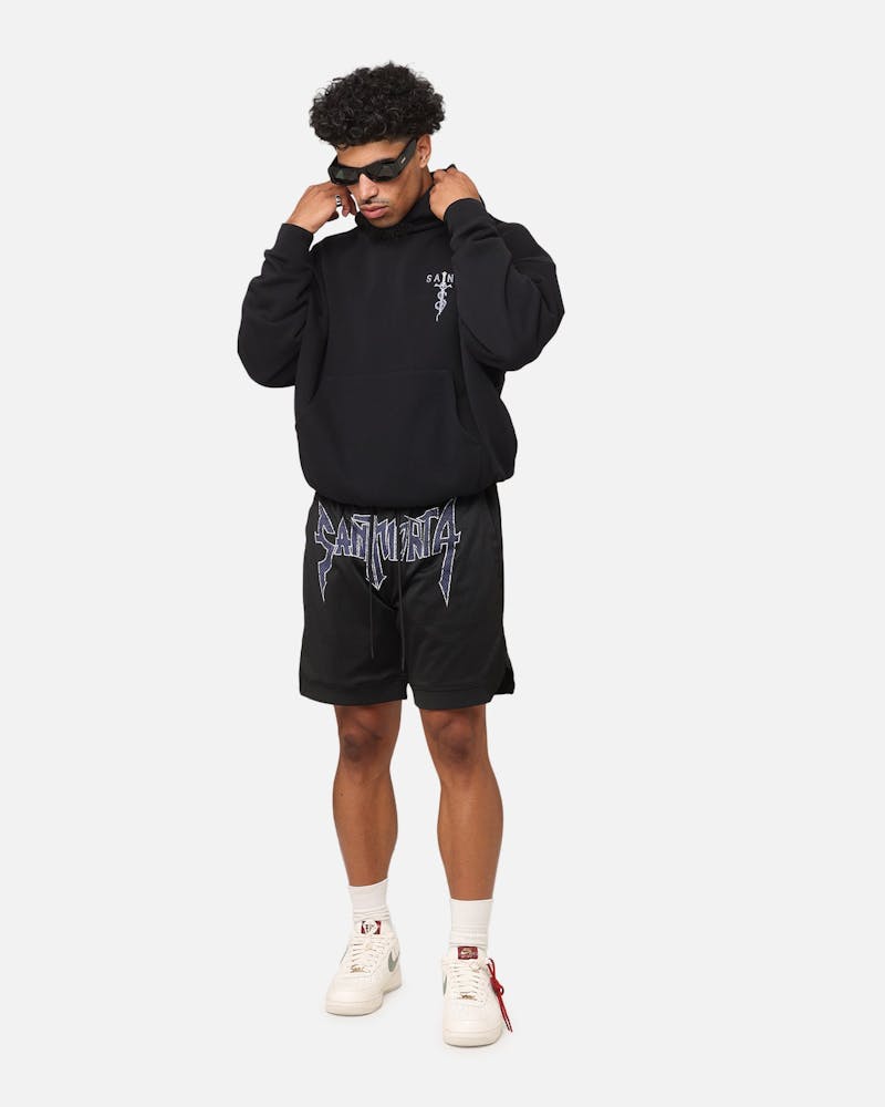 Saint Morta Daggers Boxy Hoodie Black/Purple