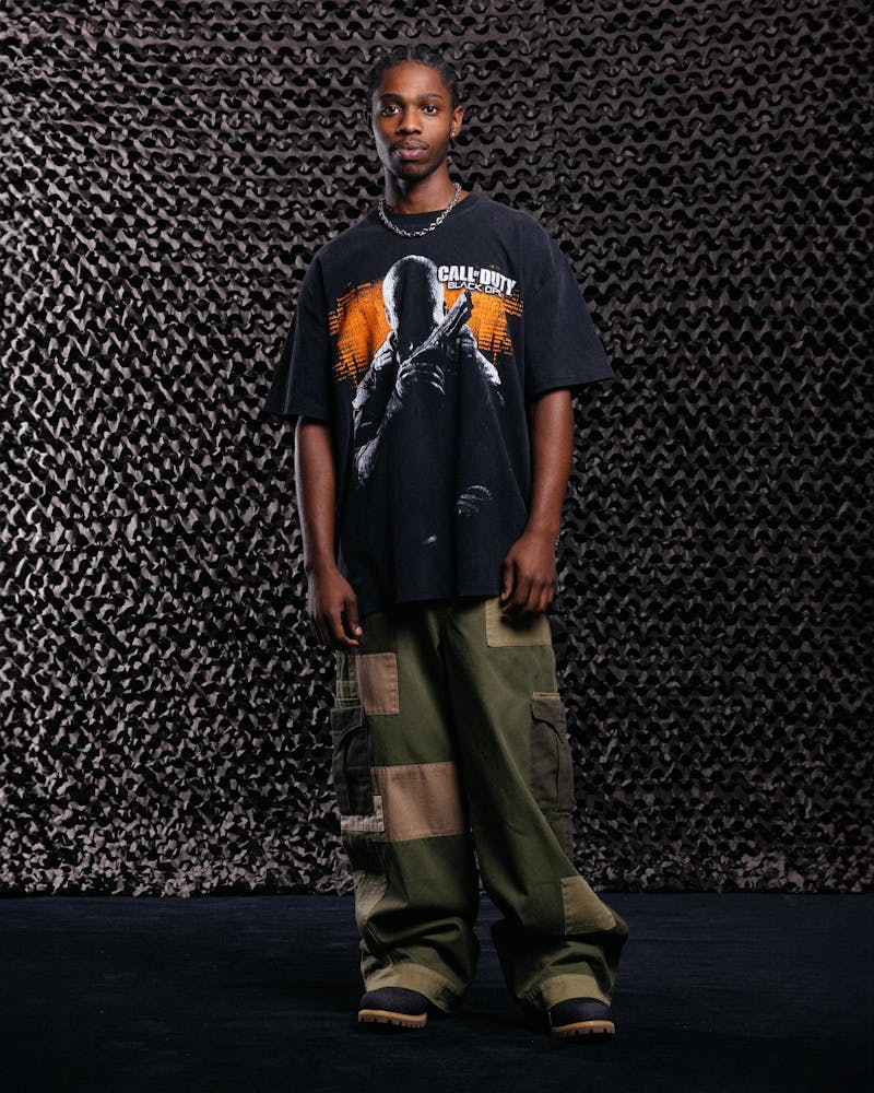 Goat Crew X Call Of Duty Black Ops 2 Vintage T-Shirt Black Acidwash