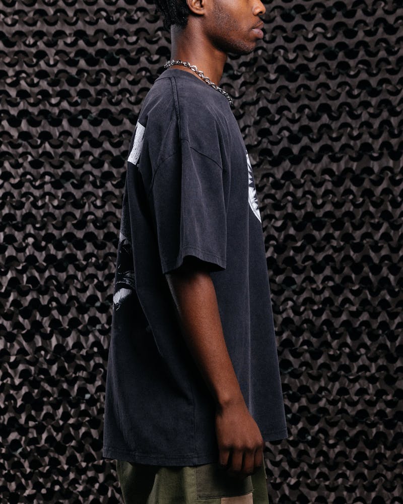 Goat Crew X Call Of Duty Black Ops Vintage T-Shirt Black Acidwash