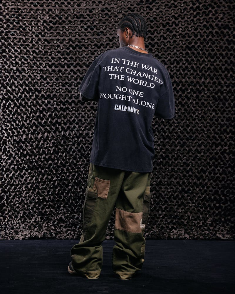 Goat Crew X Call Of Duty Call Of Duty 2 Vintage T-Shirt Black Acidwash