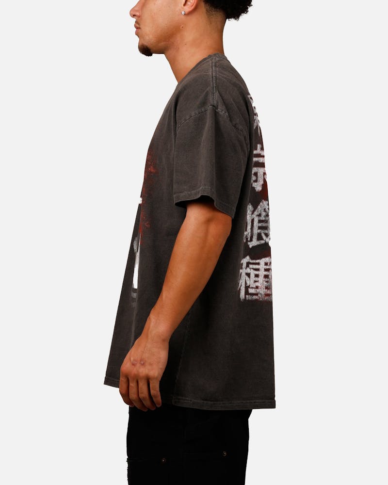 Goat Crew X Tokyo Ghoul Kaneki Vintage T-Shirt Black Acidwash