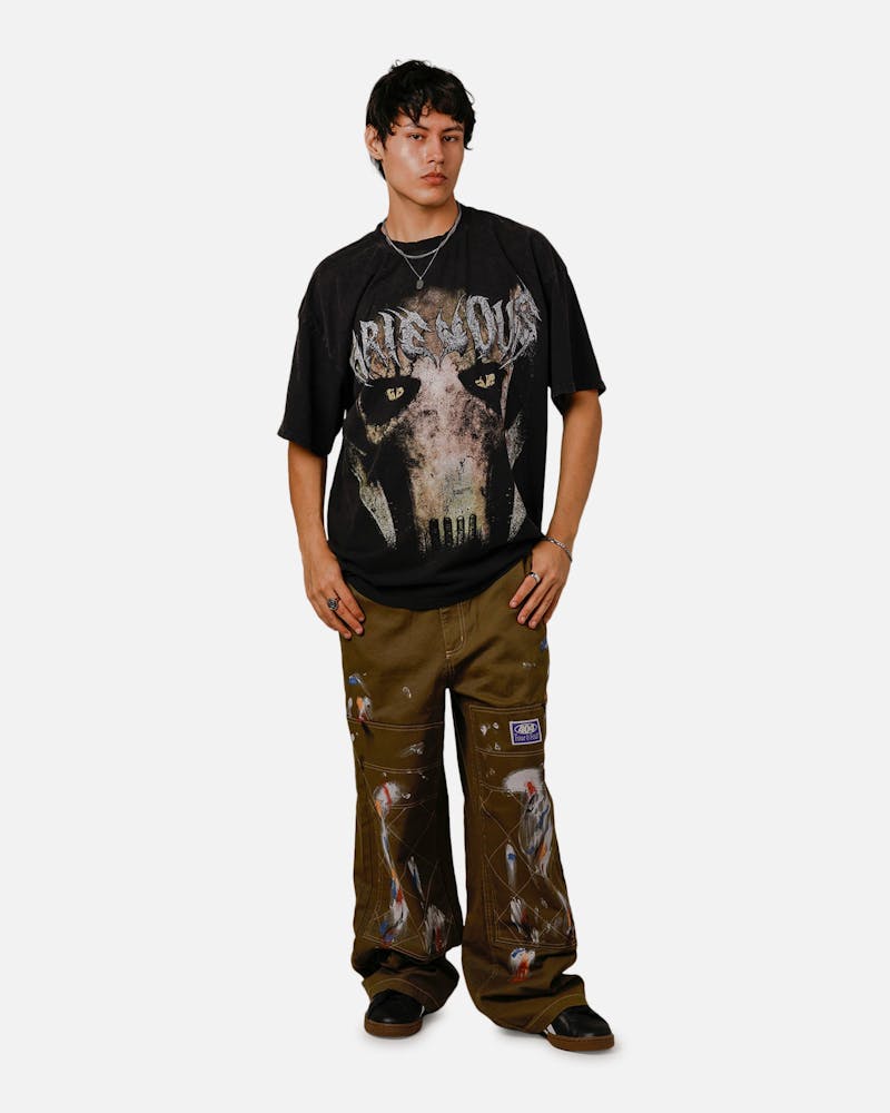 Goat Crew Star Wars Grevious Vintage T-Shirt Black Acidwash