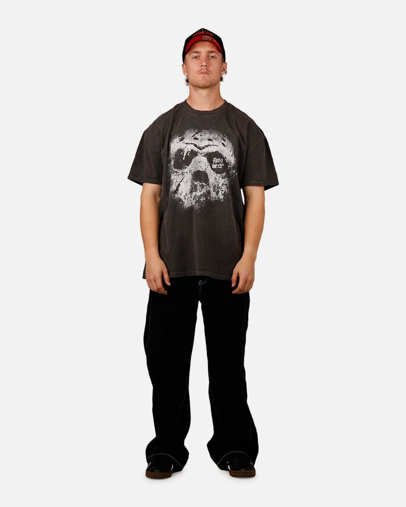 American Thrift X Friday The 13th 'Horror Classics' 13th Classic Heavyweight T-Shirt Black Wash