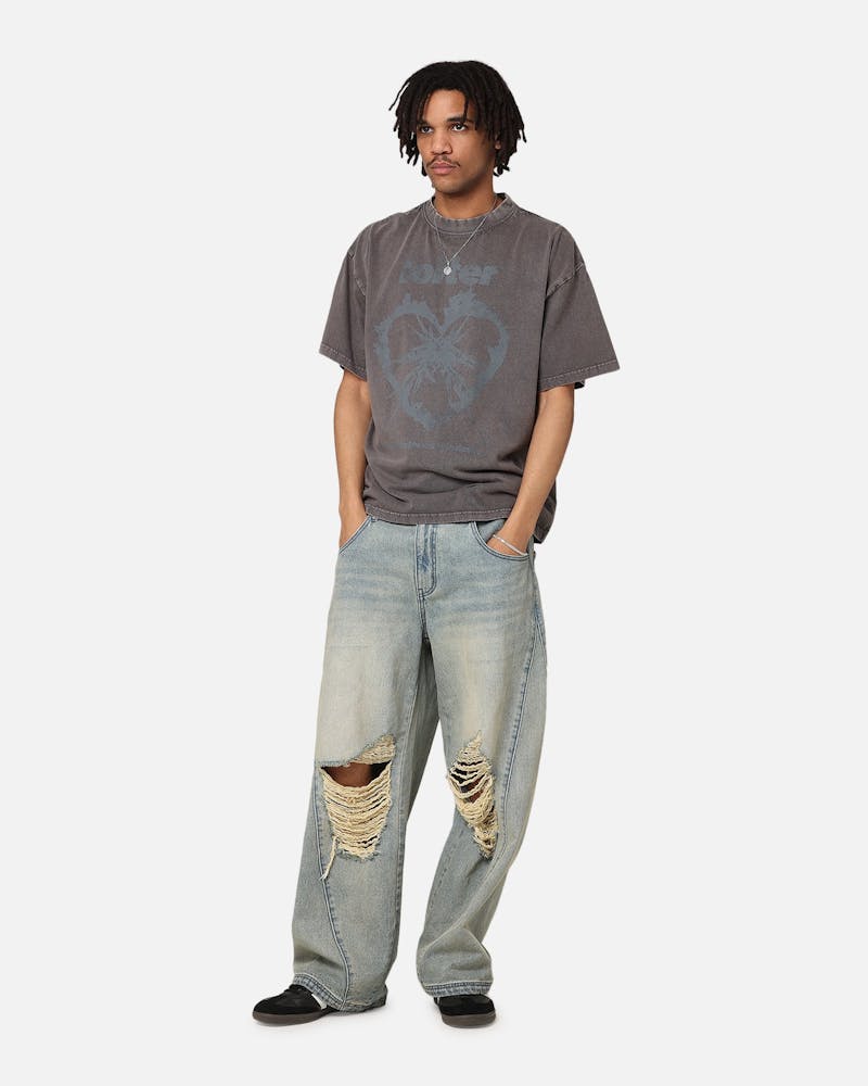 Loiter Desire T-Shirt Washed Charcoal